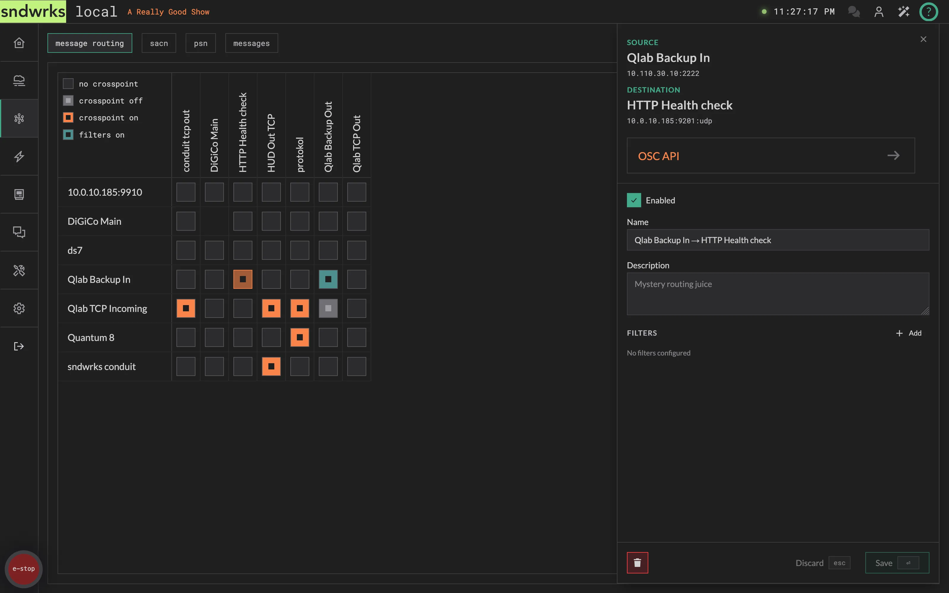 The crosspoint editor