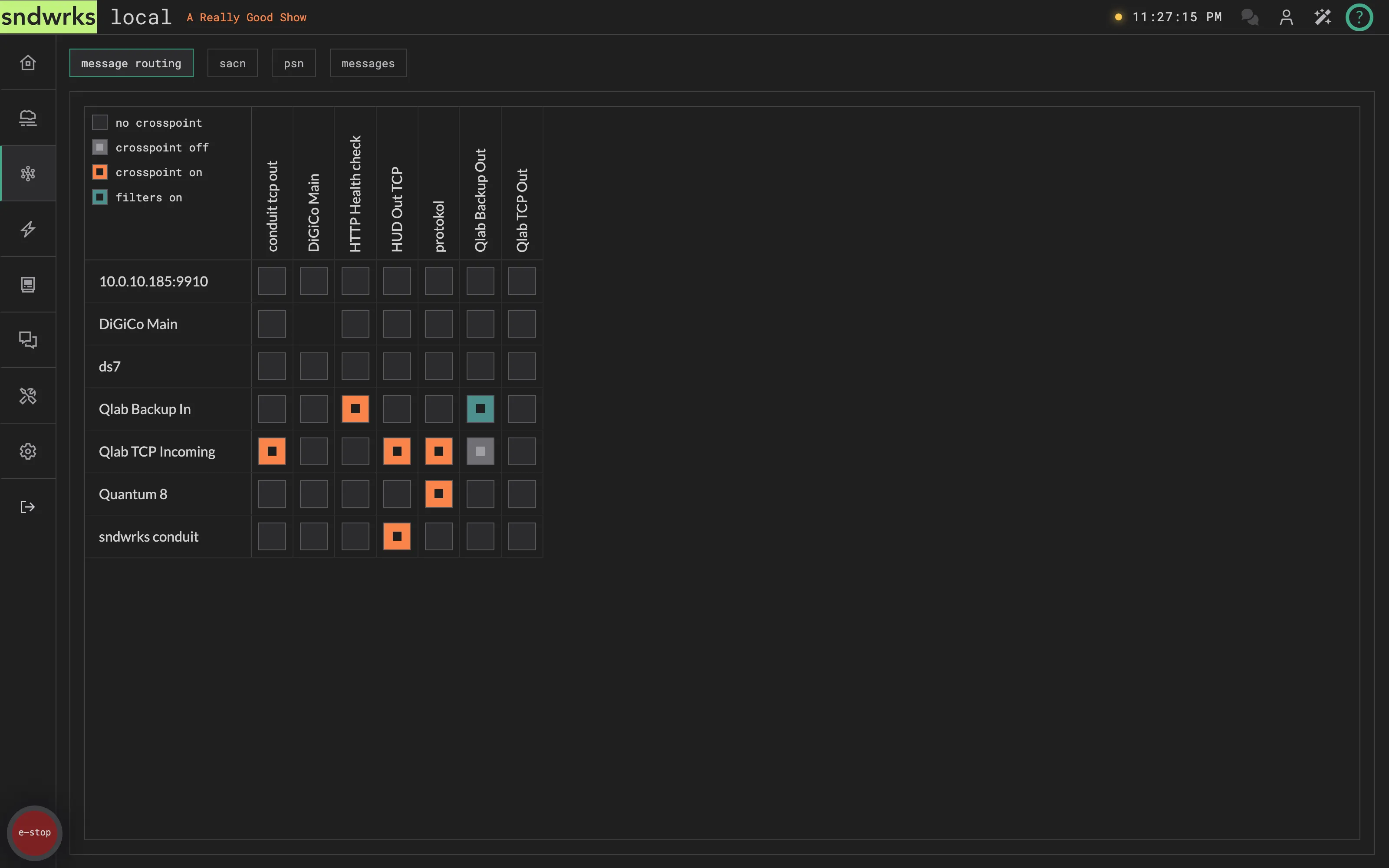 The message routing matrix